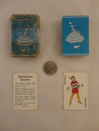 Vintage Miniature Playing Cards Southern Belle & Poodle (56)