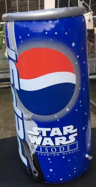 Star Wars Phantom Menace Giant Qui Gon Jinn Pepsi Can Inflatable Float Display