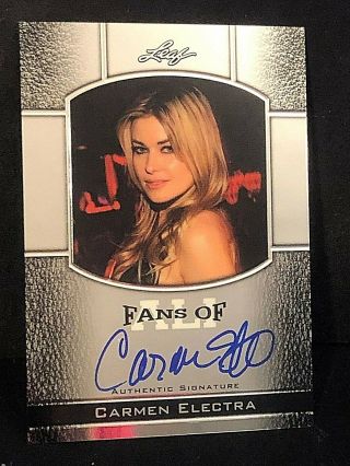Carmen Electra 2011 Leaf Metal Autograph On Card Auto Fans Of Ali Rare Baywatch
