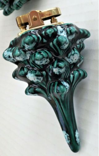 Vintage Hand - Crafted Ceramic Christmas Tree Lighter & Ashtrays 6 