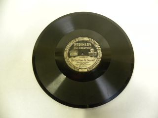Vintage Antique Edison Diamond Disc Phonograph Record No.  80687 R & L (a4)