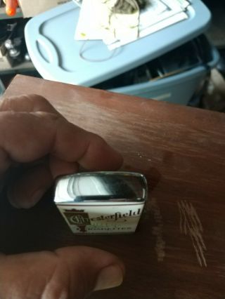 Vintage Art Deco Continental Chesterfield Cigarettes Pocket Lighter unlit 4