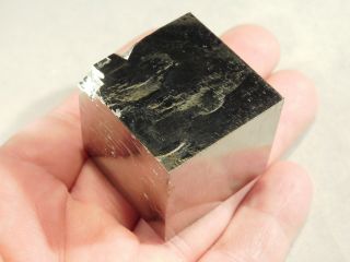 A Larger and 100 Natural PYRITE Crystal CUBE From Spain 195gr e 3