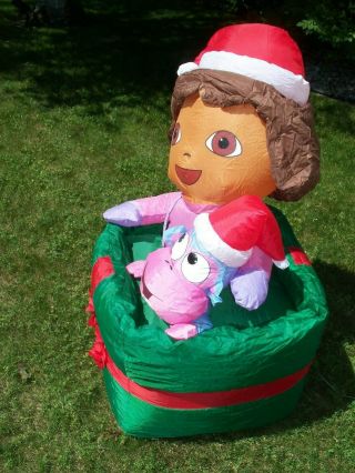 DORA THE EXPLORER IN CHRISTMAS PRESENT AIRBLOWN INFLATABLE OVER 3ft GEMMY 3
