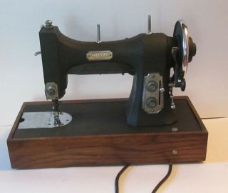Vintage White Rotary Electric Sewing Machine Series 77