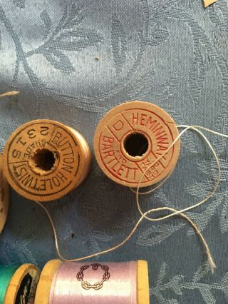 60 Vintage Wooden Spools of Thread From Coats & Clark,  Corticelli,  PJ Coats Etc 2