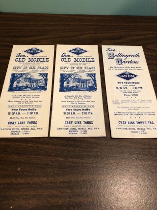 Cawthon Hotel Mobile Alabama Bellingrath Vintage Gray Line Bus Tour Brochure