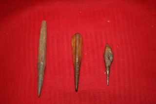 Set Of 3 Artifact Eskimo Inuit Stunners Blunts Thule Possibly 1000,  Years