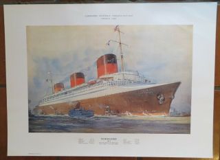 Normandie French Line Poster Lithograph