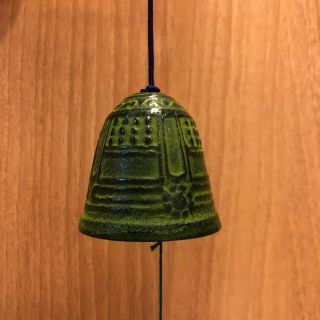 F/s Japanese Furin Wind Bell Chime Temple Bell Cool Tone From Kyoto Japan