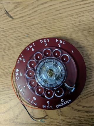Replacement Rotary Dial For Telephone Deep Red