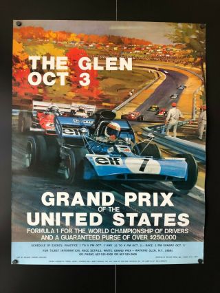Watkins Glen Grand Prix Of The Us (oct 3,  1972) - Poster 22 X 28 Nm