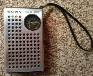 Vintage 1971 Sony Solid State Tr - 4100 Pocket Transistor Radio,