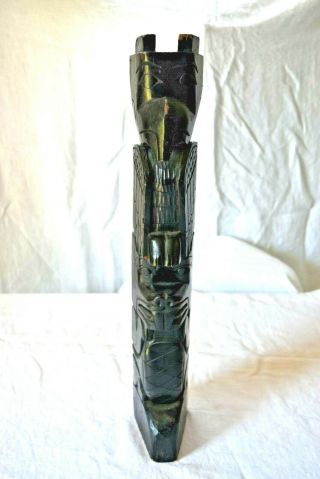 West Coast Indian Wood Carving First Nation Art Totem Pole Musqueam Mcm