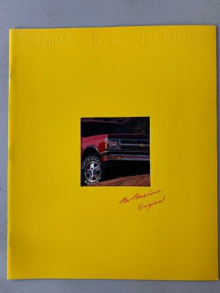 1992 Chevy S - 10 Blazer Sales Brochure