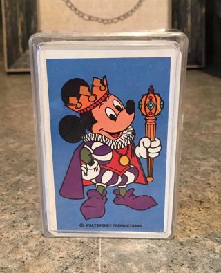 Vintage Disney Goofy Donald Duck Minnie Mickey Mouse Playing Card Disneyland