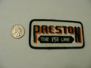 Vintage Preston 151 Line Trucking Patch Embroidered Nos Old Stock