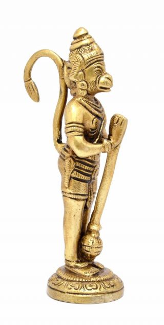 Hindu God Hanuman Ji Humble Brass Statue Idol Figurine Sculpture Temple Divine