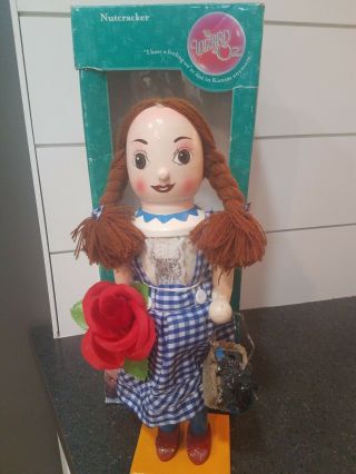 Vintage Wizard Of Oz Dorothy With Red Slippers & Toto Nutcracker Kurt S.  Adler
