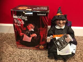 Very Rare Vintage Animated Snoring Witch Halloween Prop Gemmy 1994