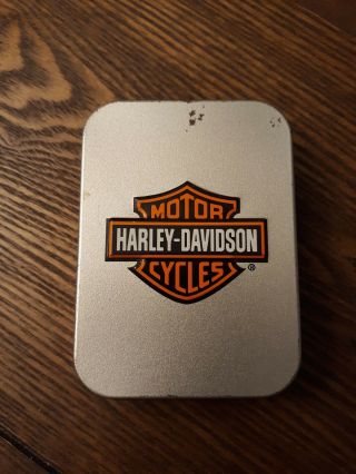 Vintage Harley Davidson Zippo Lighter Metal Tin Case