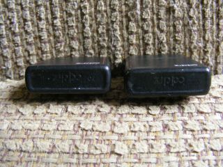 2 Vintage zippo lighters in black matte case 3