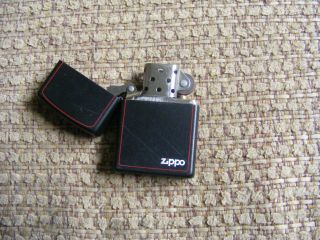 2 Vintage zippo lighters in black matte case 5
