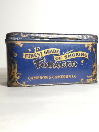 Vintage Camerons Finest Smoking Tobacco Blue And Gold Tin
