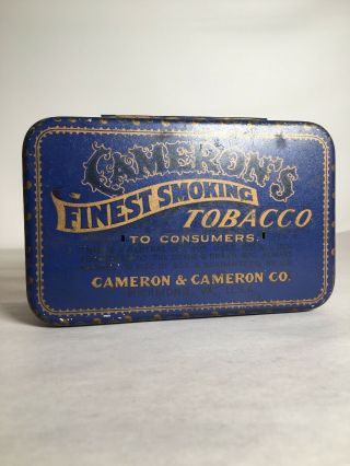 Vintage Camerons Finest Smoking Tobacco Blue and Gold Tin 3
