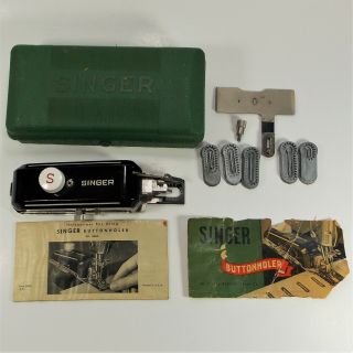 Singer Buttonholer 160506 In Case With Accessories And Instruction Book