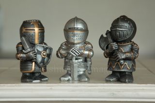 Adorable Medieval Knights In Shining Armor Standing Guard 4.  5 