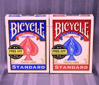 Bicycle Playing Cards 6 Six Decks 3 Blue 3 Red Standard 808 Index Poker Games