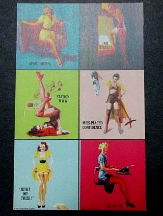 1942 Mutoscope Card Sport Model/no Stares 6 In 1,  Yankee Doodle Girls
