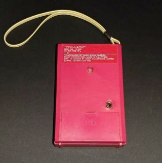 Vintage Realistic Model 12 - 203 Reddish Pink Pocket Transistor AM Radio 2
