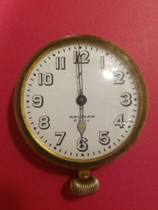 Vintage Waltham Car Clock - 8 Days