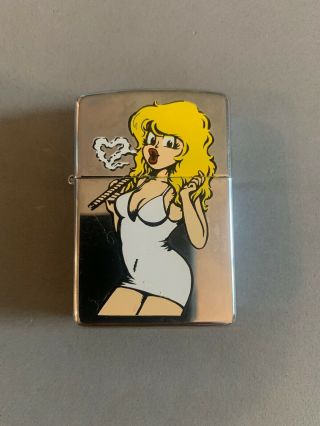 Vintage Cherry Comic Book Zippo Lighter Very Rare Poptart Smoking