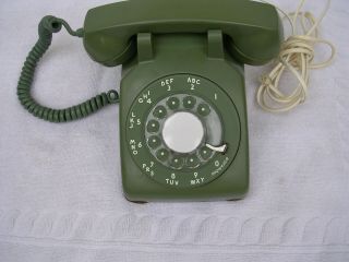 Vintage Green Western Electric 500 Rotary Phone Dates 