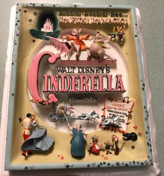 Rare Walt Disney’s Cinderella Sculpted 3d Movie Poster Collectibles