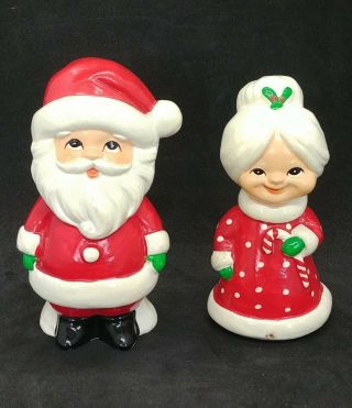 Vintage Mr And Mrs Santa Claus Figurines Made In Korea