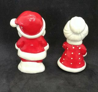 Vintage Mr and Mrs Santa Claus Figurines Made in Korea 3