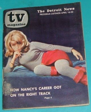1967 Tv Guide Nancy Sinatra Barbara Eden I Dream Of Jeannie Joey Bishop