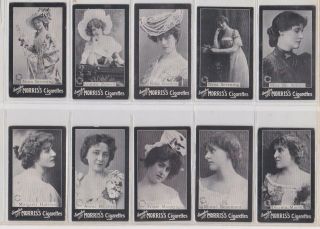 10 Morris Cards: Actresses (black And White) 1898