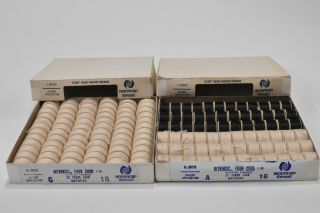 Vintage American Thread Bobbins 2 Boxes Natural Intrinsic Four Cord G 16 & A 16