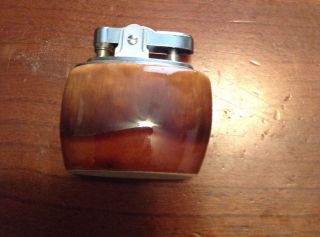Vintage Ceramic Hand Painted Table Lighter Made In Japan