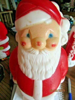 Vintage Christmas 1977 Carolina Enterprises Inc.  Blow Mold Santa Snowmen 15 "