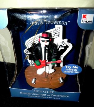 Blues Brothers Snowman Christmas Ornament " I 