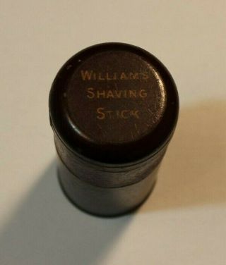 early 1900s Williams ' Travelers Favorite Shaving Stick - Leather/Cardboard/Tin 2