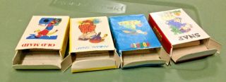 Vintage Old Maid - Animal Snap - Donkey - Snap Decks of Playing Cards (4 Decks) Mini 5