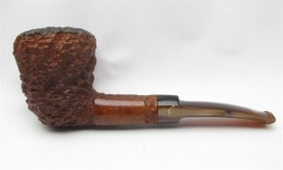 Vtg Willmer Hand Carved Briar Pipe With Lucite Bit 1980 