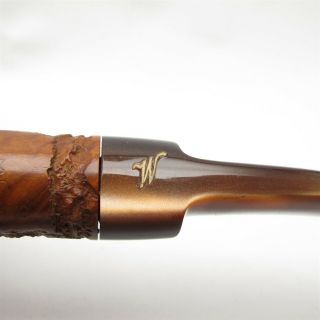 Vtg Willmer Hand carved Briar Pipe with Lucite Bit 1980 ' s England Made 7